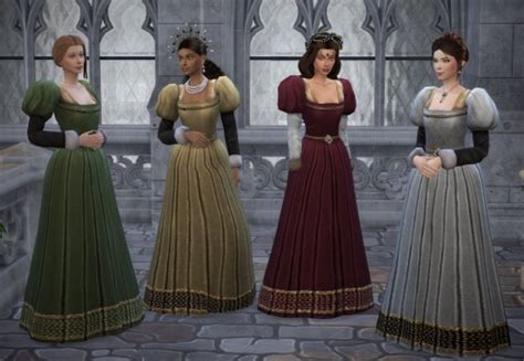 tsm italian renaissance gown renaissance gown sims  sims medieval
