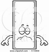 Clipart Sick Ruler Mascot Cartoon Cory Thoman Outlined Coloring Vector 2021 sketch template
