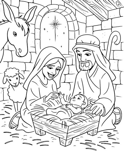 birth  jesus coloring page topcoloringpagesnet