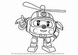 Robocar Poli Helly Drawing Draw Step Drawingtutorials101 Cartoon Getdrawings Tv Tutorials sketch template