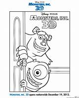 Monsters Coloring Inc University Kids Pages Sully Printable Mike 3d Color Sheets Activity Monster Ecoloringpage Pixar Movies Fun These Some sketch template