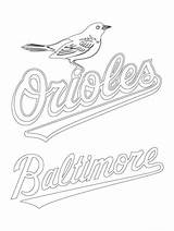 Coloring Orioles Pages Baltimore Mlb Logo Baseball Printable Sox Red Mariners Color Phillies Drawing Indians Braves Mascot Sport Ravens Atlanta sketch template
