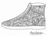Shoes Kendra Colorear Doodle Doodles sketch template