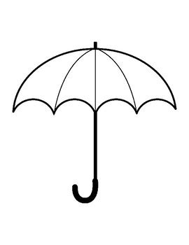umbrella outline printable  coloring pages