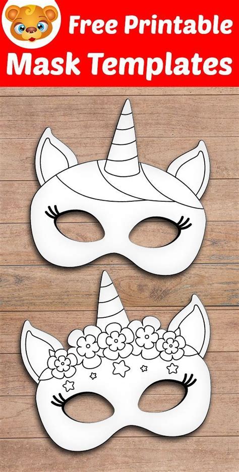 printable unicorn mask francesco printable