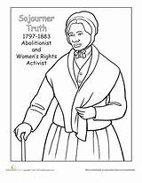 Coloring History Women Pages Printable Month Harriet Sheets Tubman Color Truth Sojourner Worksheets Rosa Parks Drawing Activities Bus Girl Print sketch template