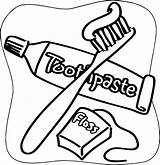Toothpaste Toothbrush Brush Floss Paintingvalley Wecoloringpage sketch template