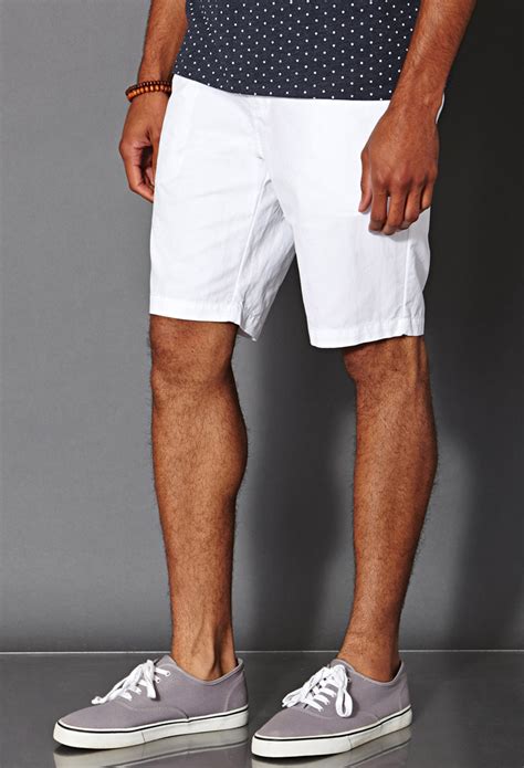 white chino shorts mens