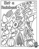 Coloring Pages Healthy Health Food Kids Eat Rainbow Nutrition Preschool Printable Activities Habits Chain Eating Learning Foods Worksheets Color Print sketch template