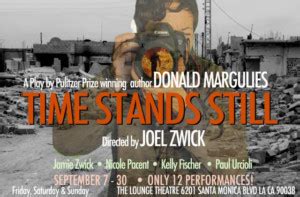 joel zwick directs time stands   lounge theatre opens sept