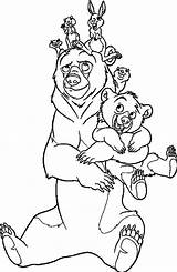 Bear Brother Coloring Pages Gather Together Kids Bears Movie Printable sketch template