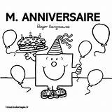 Monsieur Anniversaire Coloriages sketch template