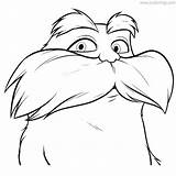 Lorax Outline Seuss Xcolorings Posted sketch template