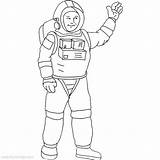 Astronaut Landed Xcolorings sketch template