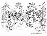 Pony Little Coloring Christmas Pages Happy Play Color sketch template