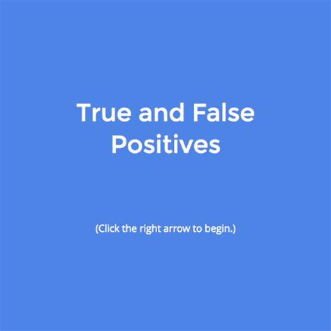 true and false positives problems