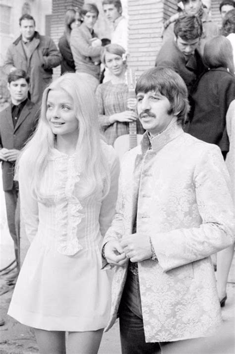 vintage photos of ringo starr and ewa aulin on the set of the film