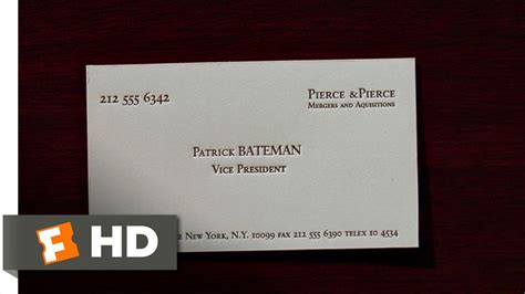 american psycho   clip business cards  hd youtube