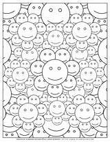 Smiley Faces Planerium sketch template