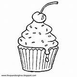 Cupcake Coloring Pages Cupcakes Cute Colouring Muffin Drawing Cake Templates Designs Cup Comments Hmmm Idea Also There Good Coloringhome sketch template
