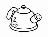 Coloring Teapot Pressure Para Tetera Colorear Pages Coloringcrew Book Kitchen Choose Board sketch template