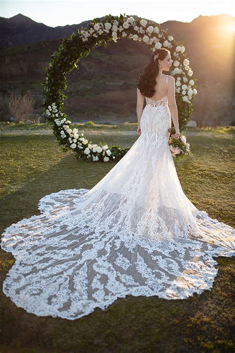 martina liana sexy lace wedding dress  shaped train fantastic finds