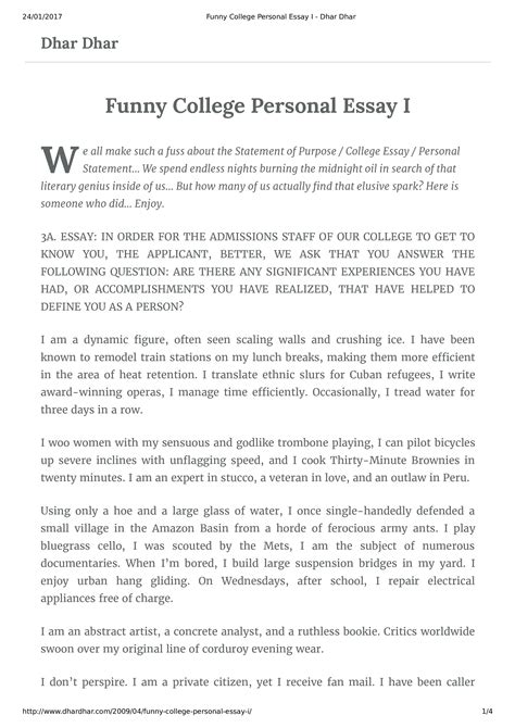 write  personal essay  college   write  personal