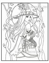 Coloring Gothic Pages Fairy Printable Adult Dark Witch Adults Fairies Group Tag Getdrawings Getcolorings Pretty Designlooter Vibrant Creative Colouring Colorings sketch template
