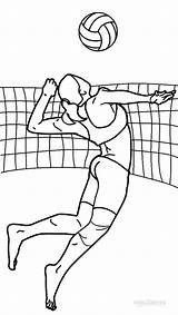 Volleyball Coloring Pages Printable Kids Cool2bkids sketch template