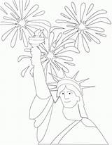 Coloring Fourth July Pages Liberty Kids Statue Print Lady Click Lovetoknow Choose Board sketch template