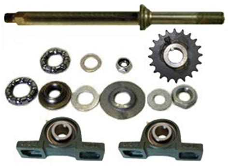 axle rear  worksman adp complete includes axle parts kit