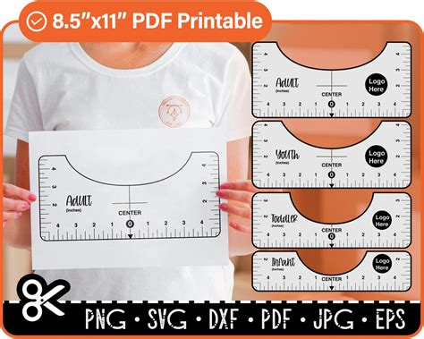 tshirt ruler printable bundle  shirt alignment tool etsy
