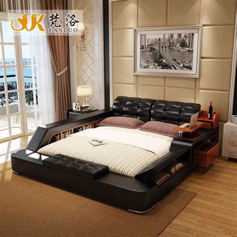 Buy Modern Leather King Size Storage Bed