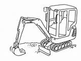 Excavator Bagger Caterpillar Malvorlage Ausmalbilder sketch template