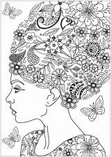 Adulti Fiori Vegetazione Justcolor Vegetation Hairs Natura Flowery Everfreecoloring Petals Relaxation Zentangle Nggallery sketch template