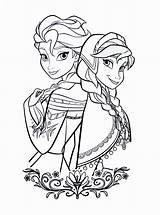 Coloring Frozen Pages Princesses Disney sketch template