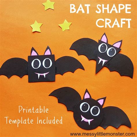 bat craft  preschool shapes activity bat pattern included bats crafts preschool
