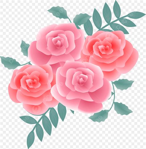 Pink Rose Bouquet Vector Png Images Bouquet With Beautiful Pink Rose