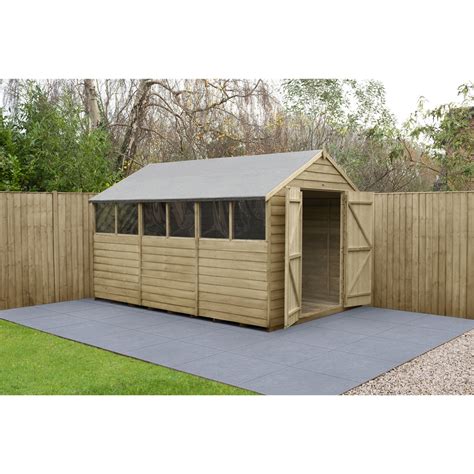 ft  ft    pressure treated overlap apex shed  double