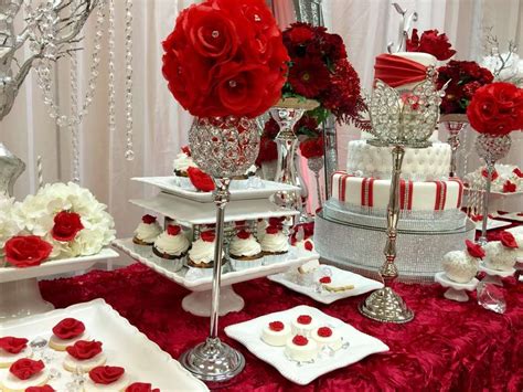 diamonds and red roses quinceañera party see more party planning ideas