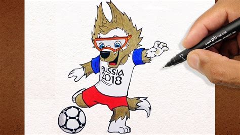 como desenhar e pintar o zabivaka mascote da copa rússia