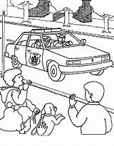 Kleurplaat Politie Kinderen Zwaaien Kleurplaten Politiebureau Groeten Passerende Politiewagen sketch template