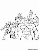Coloring Captain America Pages Fighting Bad Man Iron Guy Popular Hulk sketch template