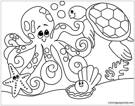 ocean animal coloring pages  kids rappinona melody