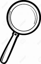 Magnifying Glass Drawing Outline Getdrawings sketch template