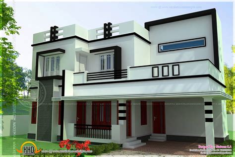 flat roof  bedroom modern house kerala home design  floor plans  dream houses