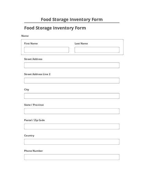 Integrate Food Storage Inventory Form with Salesforce | airSlate