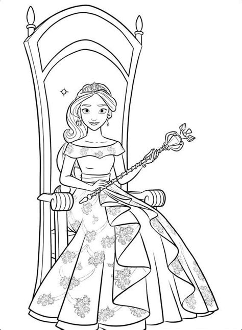 printable elena  avalor coloring pages