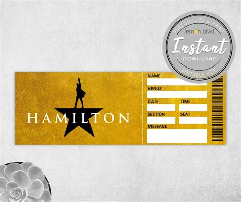 hamilton ticket template