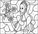 Princess Color Princesses Magique Coloriage Number Cheval Printables Online Coloring Pages Numbers Imprimer Printable Flowers Hard Coloritbynumbers Disney Choose Board sketch template